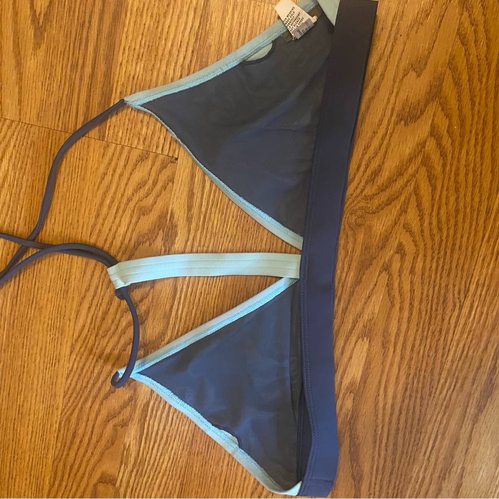 Under Armour Sky Blue Bikini Top with Black Accents - Picture 2 of 2
